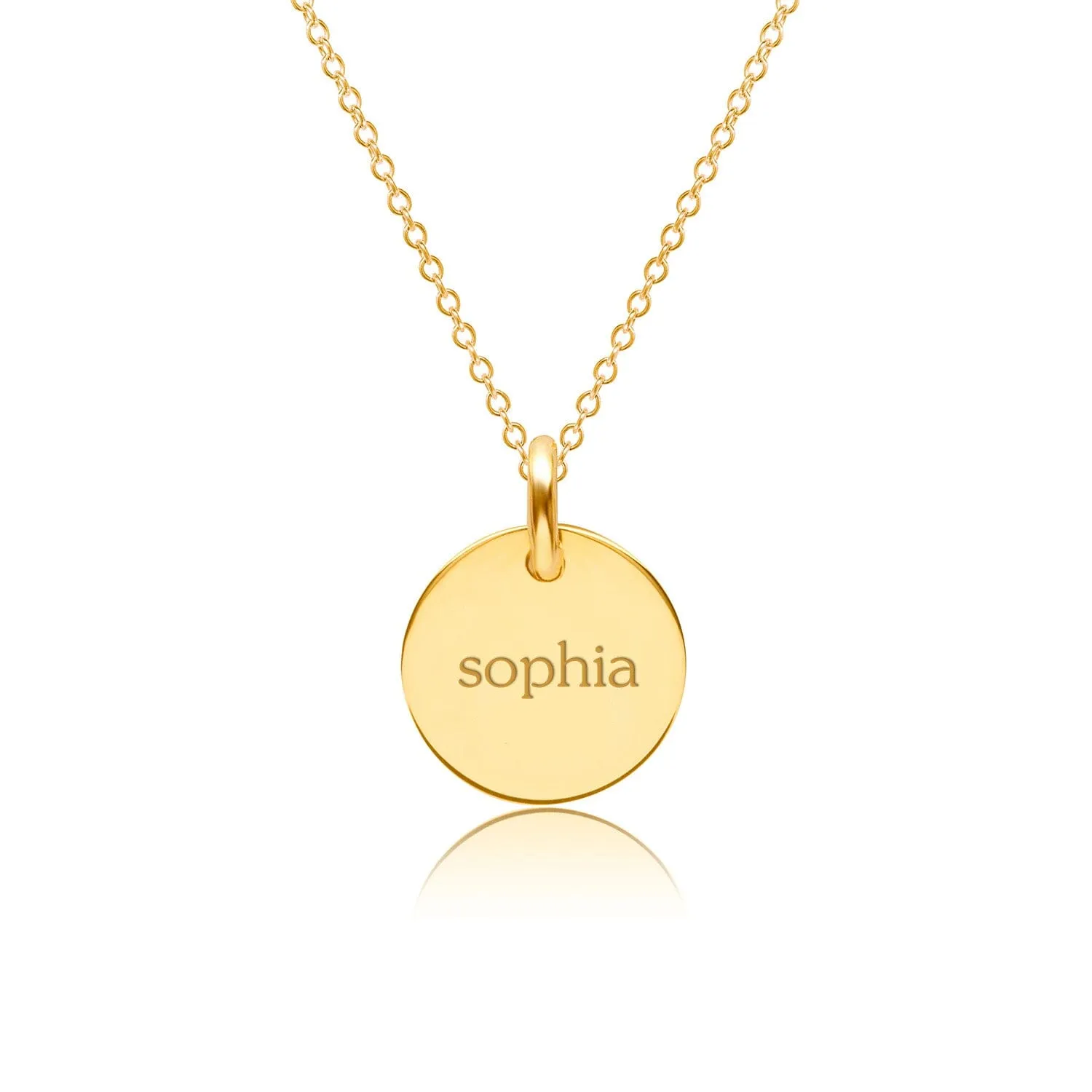 14k Gold Circle Necklace sold by Tiny Tags