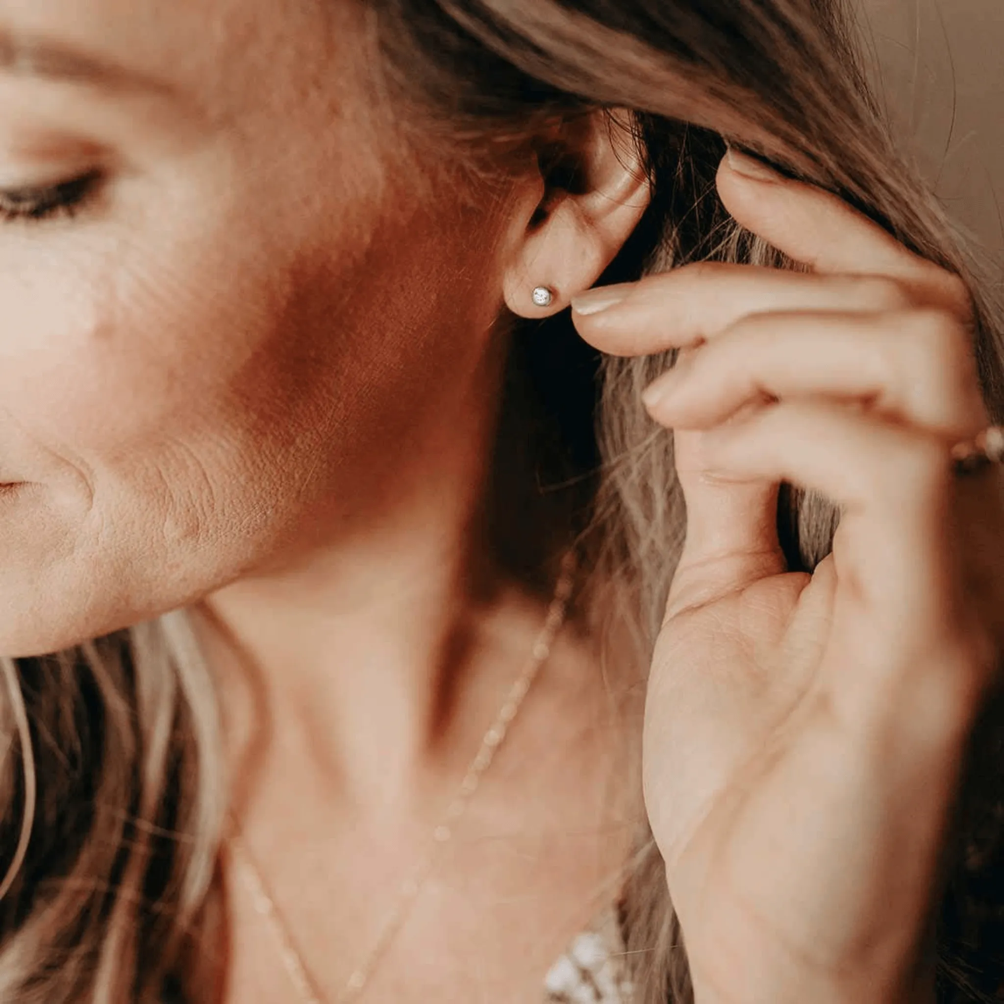 Silver Birthstone Stud Earring sold by Tiny Tags product image thumbnail 5