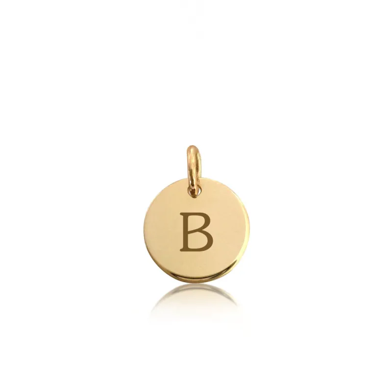 Gold Initial Circle - Uppercase sold by Tiny Tags