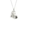 Sterling Silver Heart Necklace with Birthstone sold by Tiny Tags