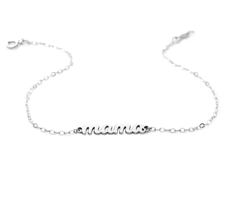 The Perfect Bundle with Silver 'mama' Bracelet sold by Tiny Tags