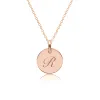 14k Gold Script Initial Circle Necklace (1-2 Circles) sold by Tiny Tags