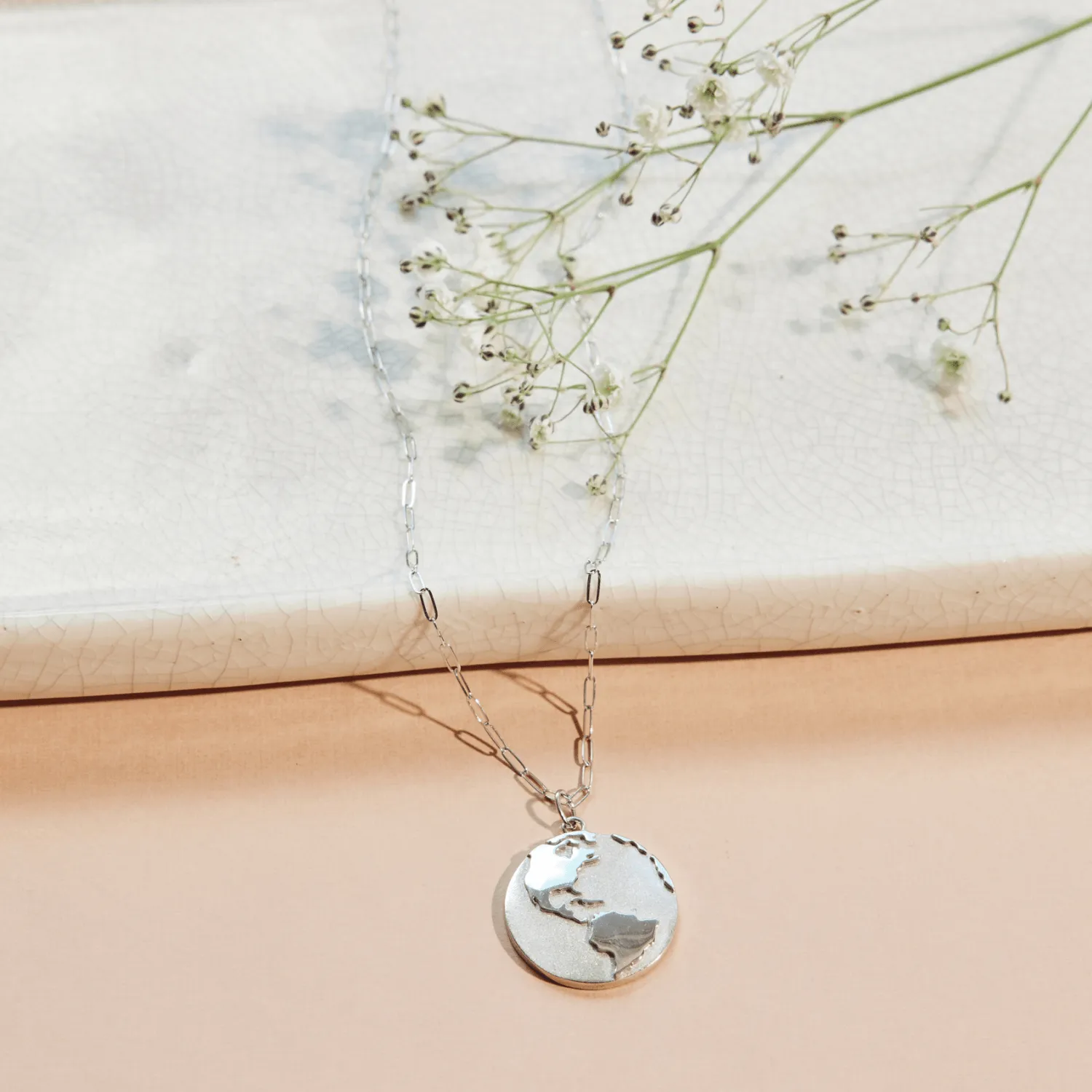 Sterling Silver Reflection Coin Pendant Necklace sold by Tiny Tags product image thumbnail 2