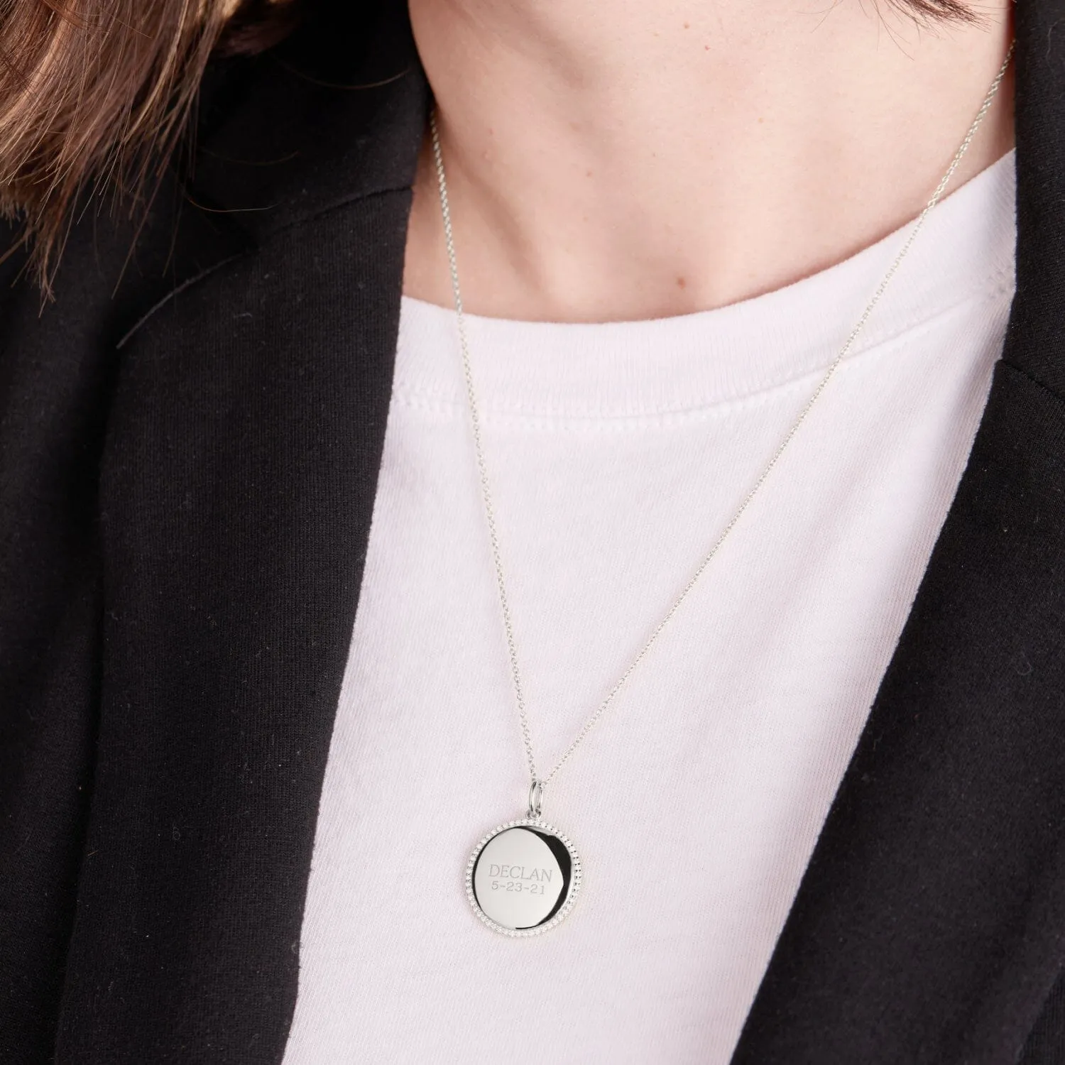 Pave Pendant Necklace sold by Tiny Tags product image thumbnail 5