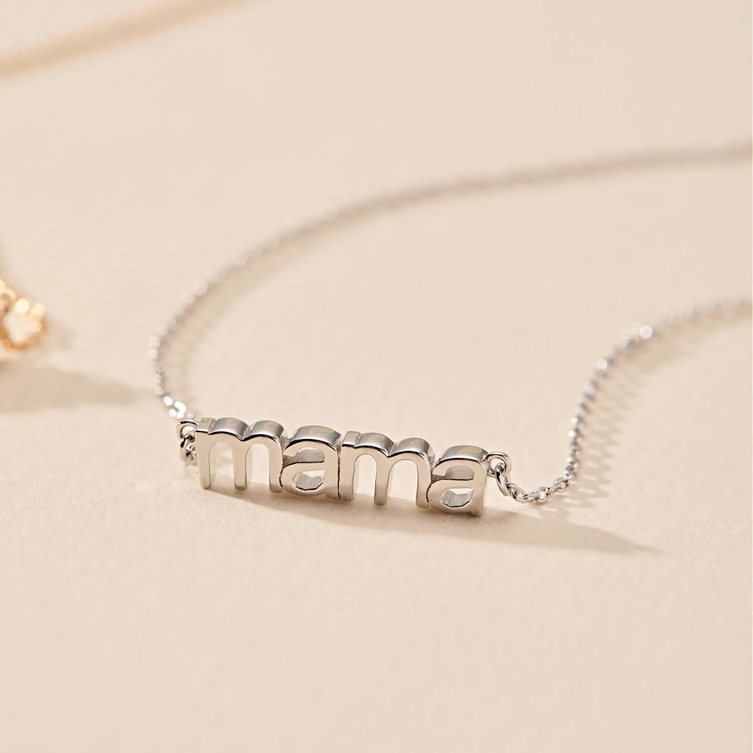 Sterling Silver Modern Mama Nameplate - Petite Plume Collab sold by Tiny Tags product image thumbnail 4