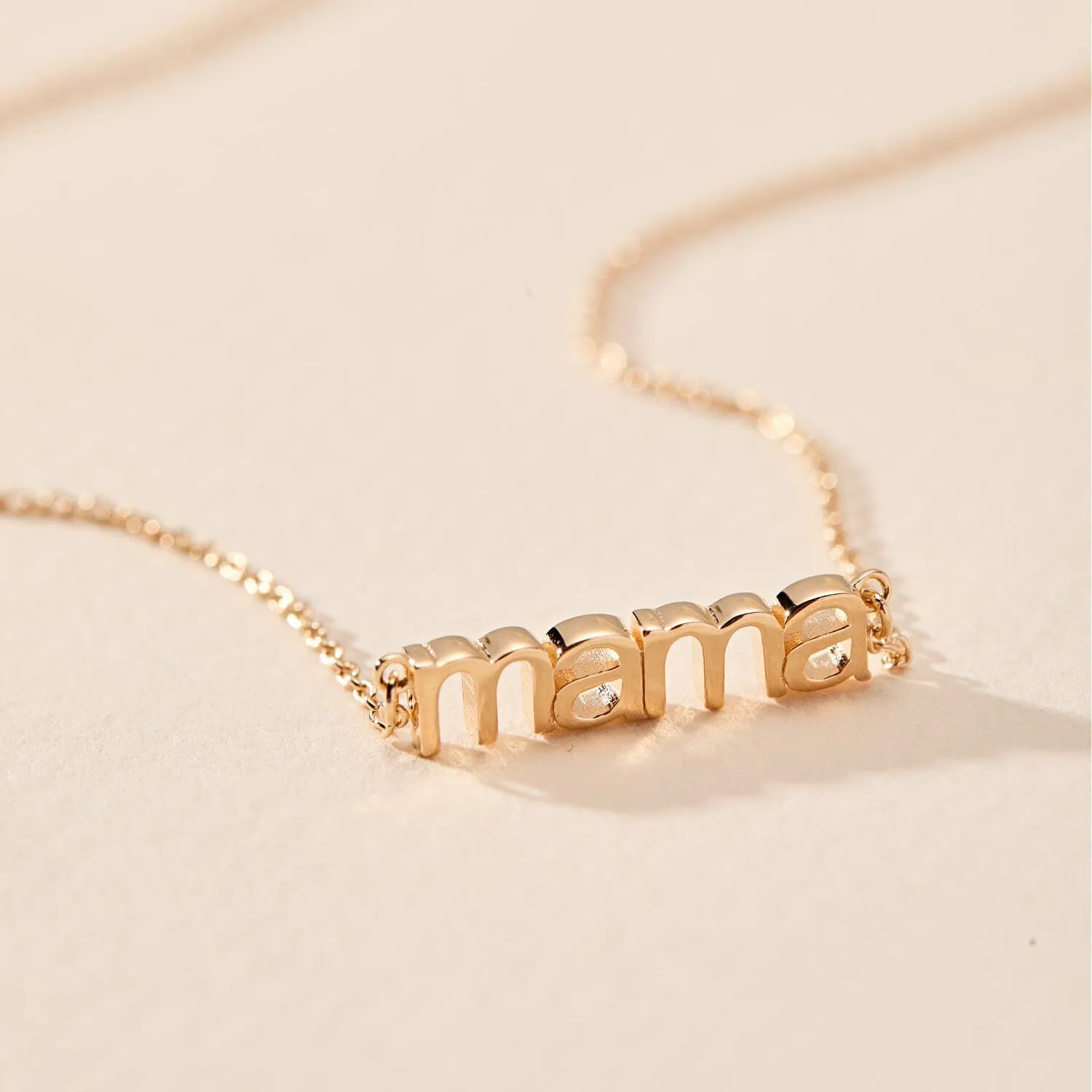 14k Gold Modern Mama Nameplate - Petite Plume Collab sold by Tiny Tags product image thumbnail 4