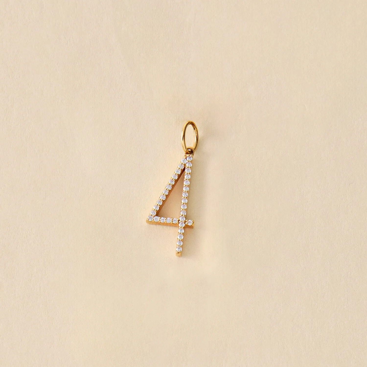 Pavé Elongated Number Charm sold by Tiny Tags product image thumbnail 3