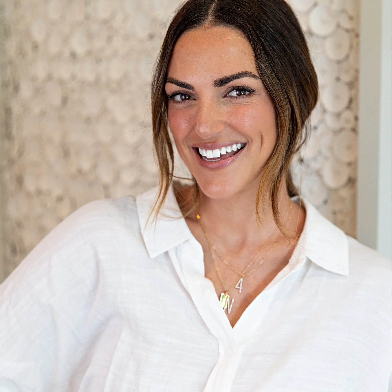 Pavé Initial Necklace sold by Tiny Tags product image thumbnail 2