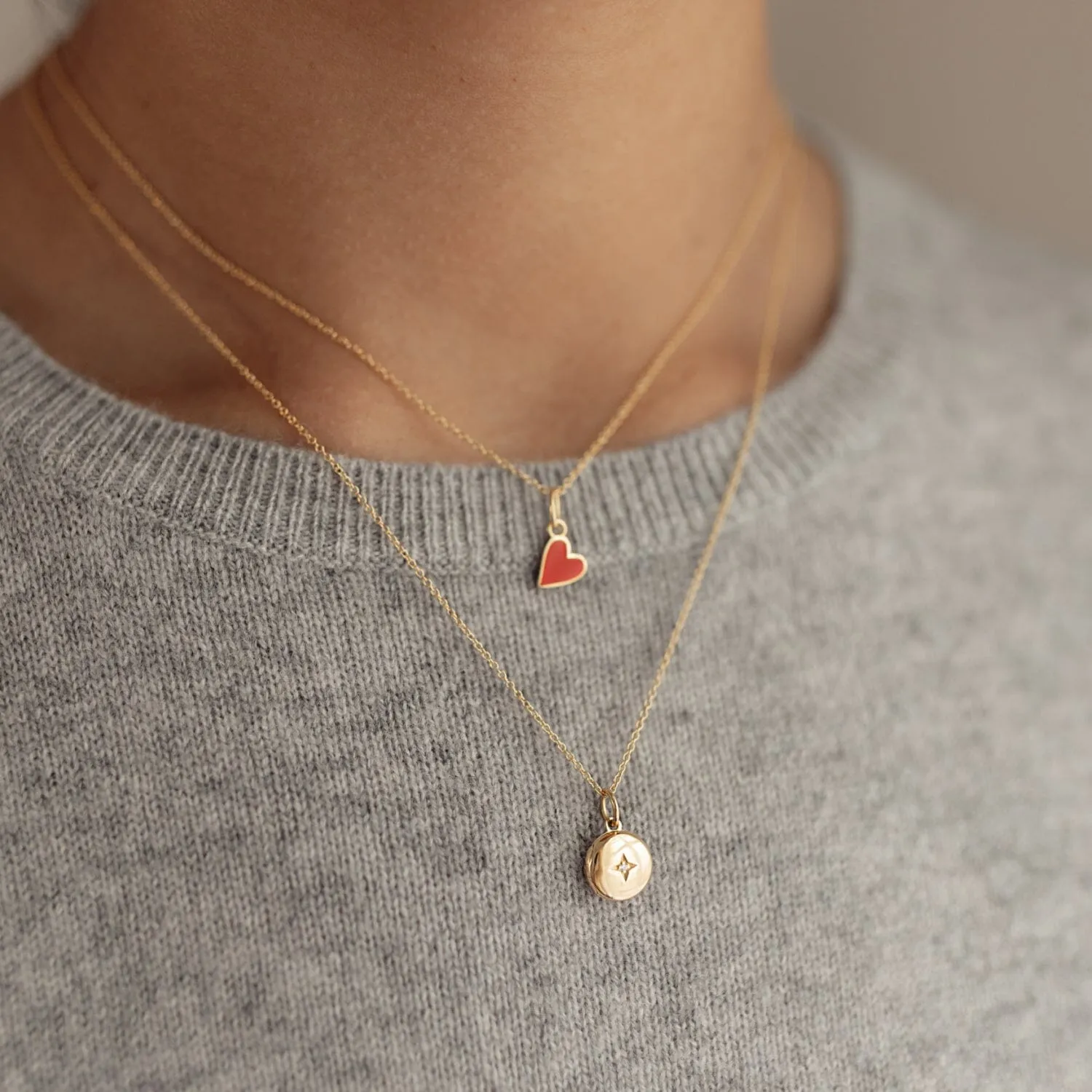 Round Mini Locket Necklace sold by Tiny Tags