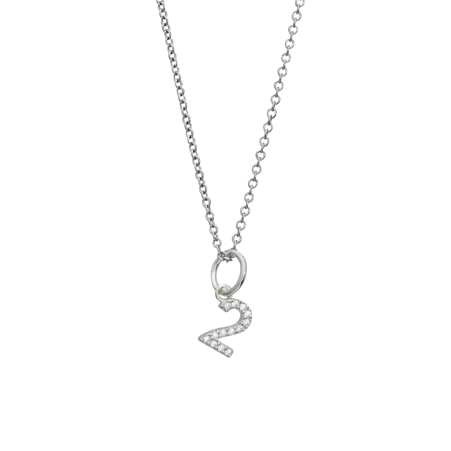 Pave Number Charm Necklace sold by Tiny Tags product image thumbnail 3