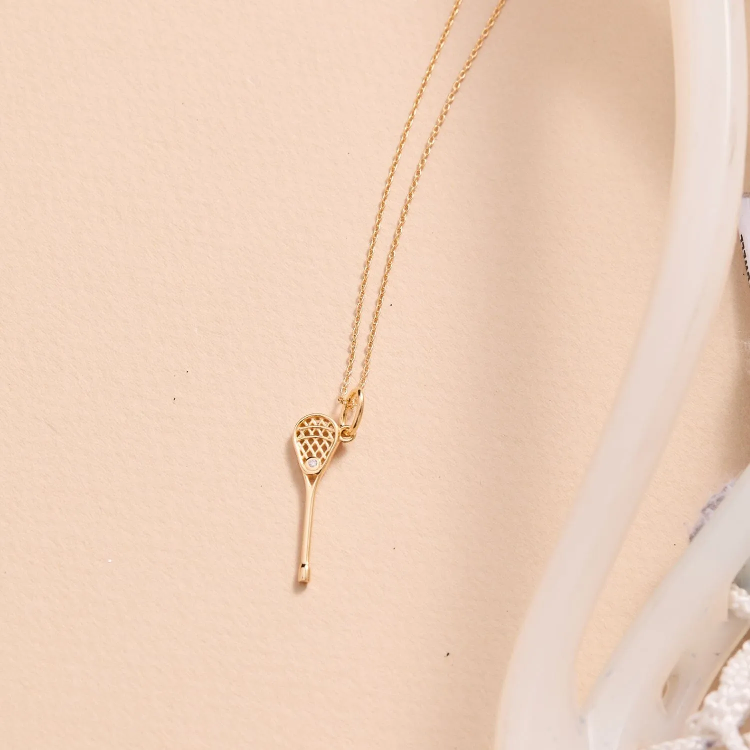 Lacrosse Charm Necklace sold by Tiny Tags product image thumbnail 4