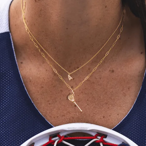 Lacrosse Charm Necklace sold by Tiny Tags product image thumbnail 3