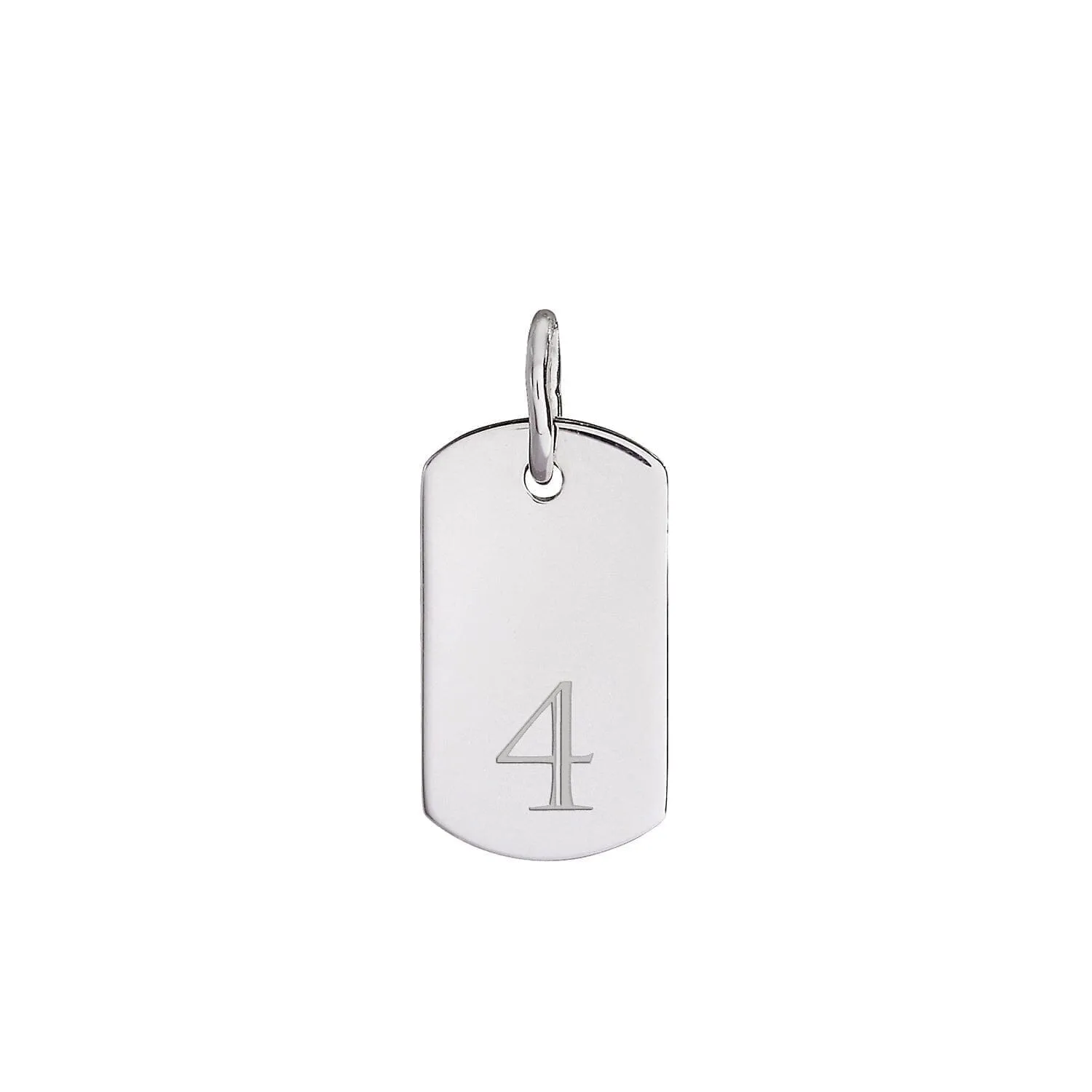 Rounded Mini Dog Tag with Number sold by Tiny Tags product image thumbnail 3