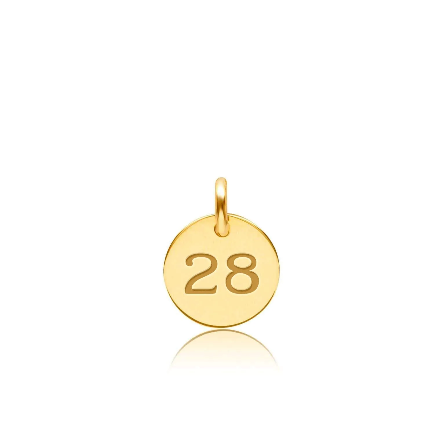 Mini Circle Number Charm sold by Tiny Tags