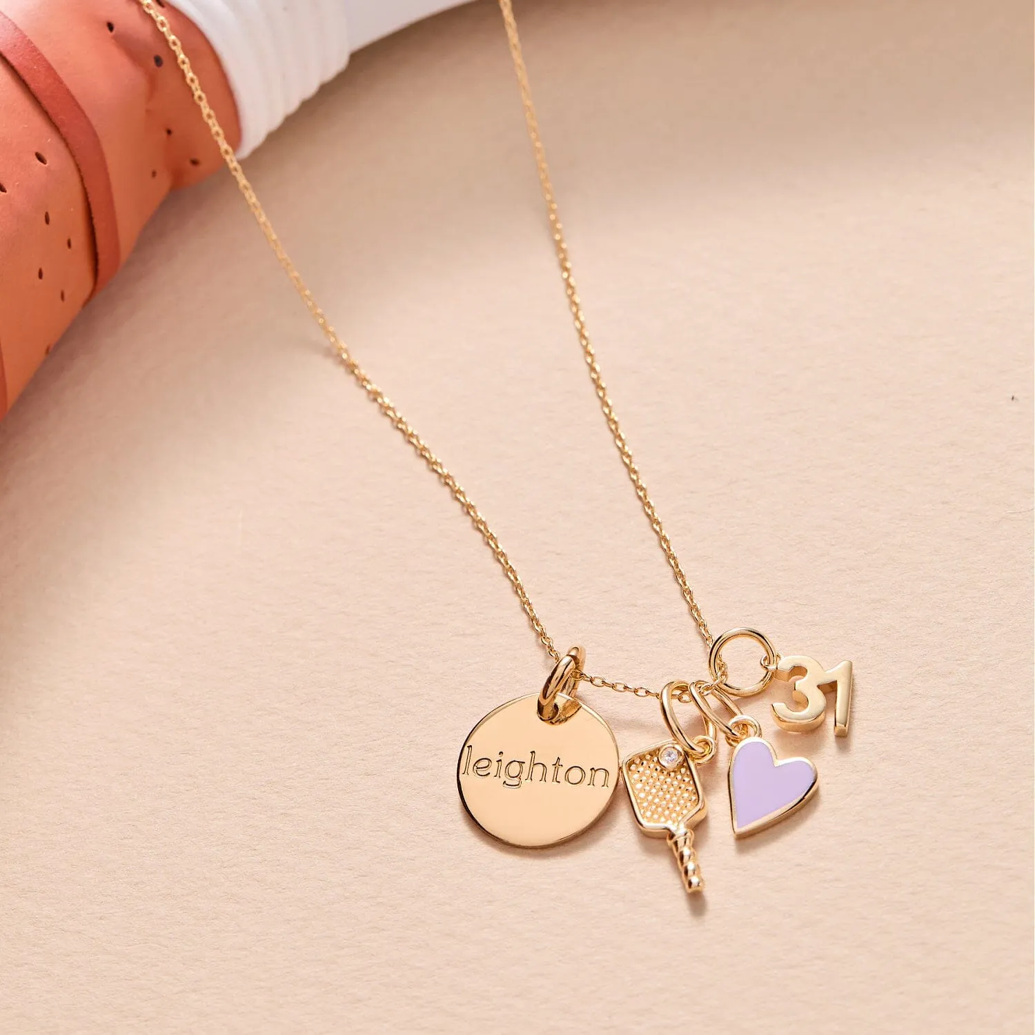 Number Charm Necklace sold by Tiny Tags product image thumbnail 3