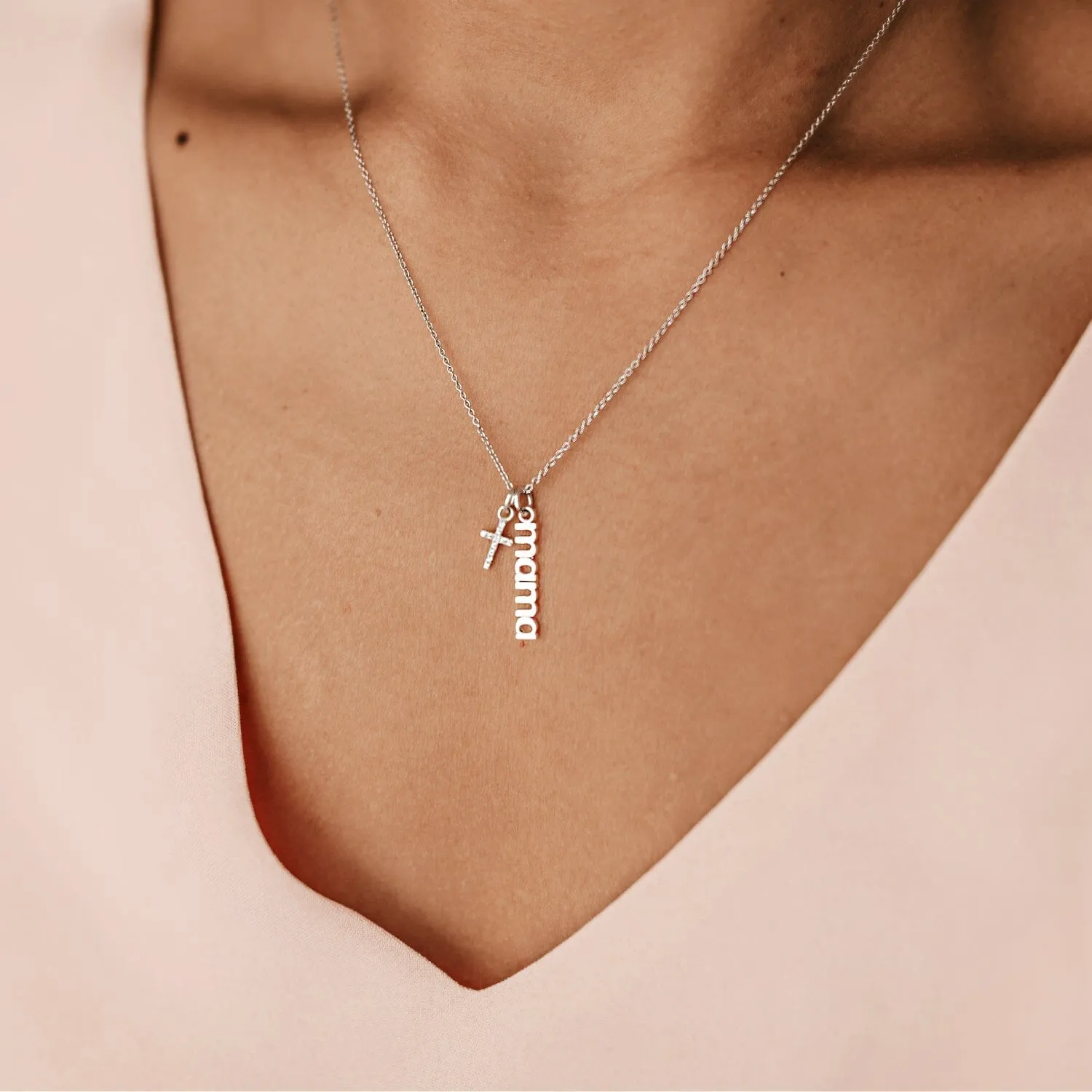 Pavé Cross Necklace sold by Tiny Tags product image thumbnail 2