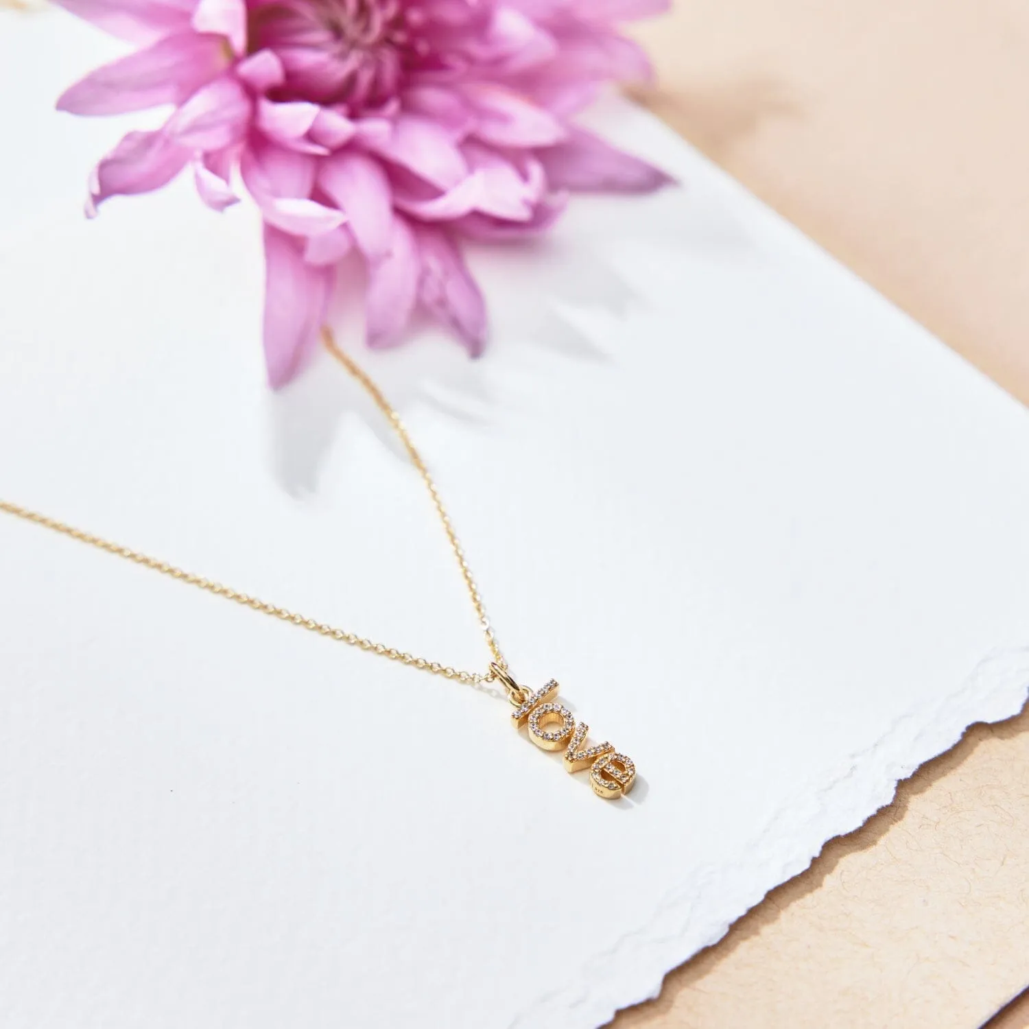 Pavé Vertical Love Charm sold by Tiny Tags product image thumbnail 3