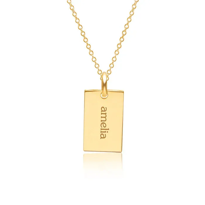 Mini Dog Tag Necklace - 2 Tags sold by Tiny Tags
