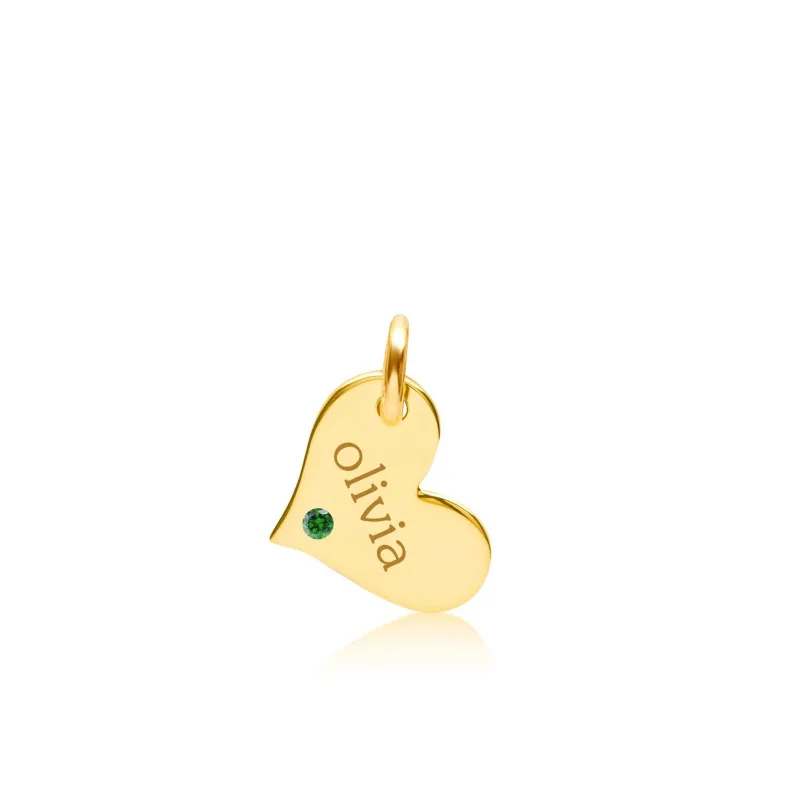 Heart Tag with Birthstone sold by Tiny Tags