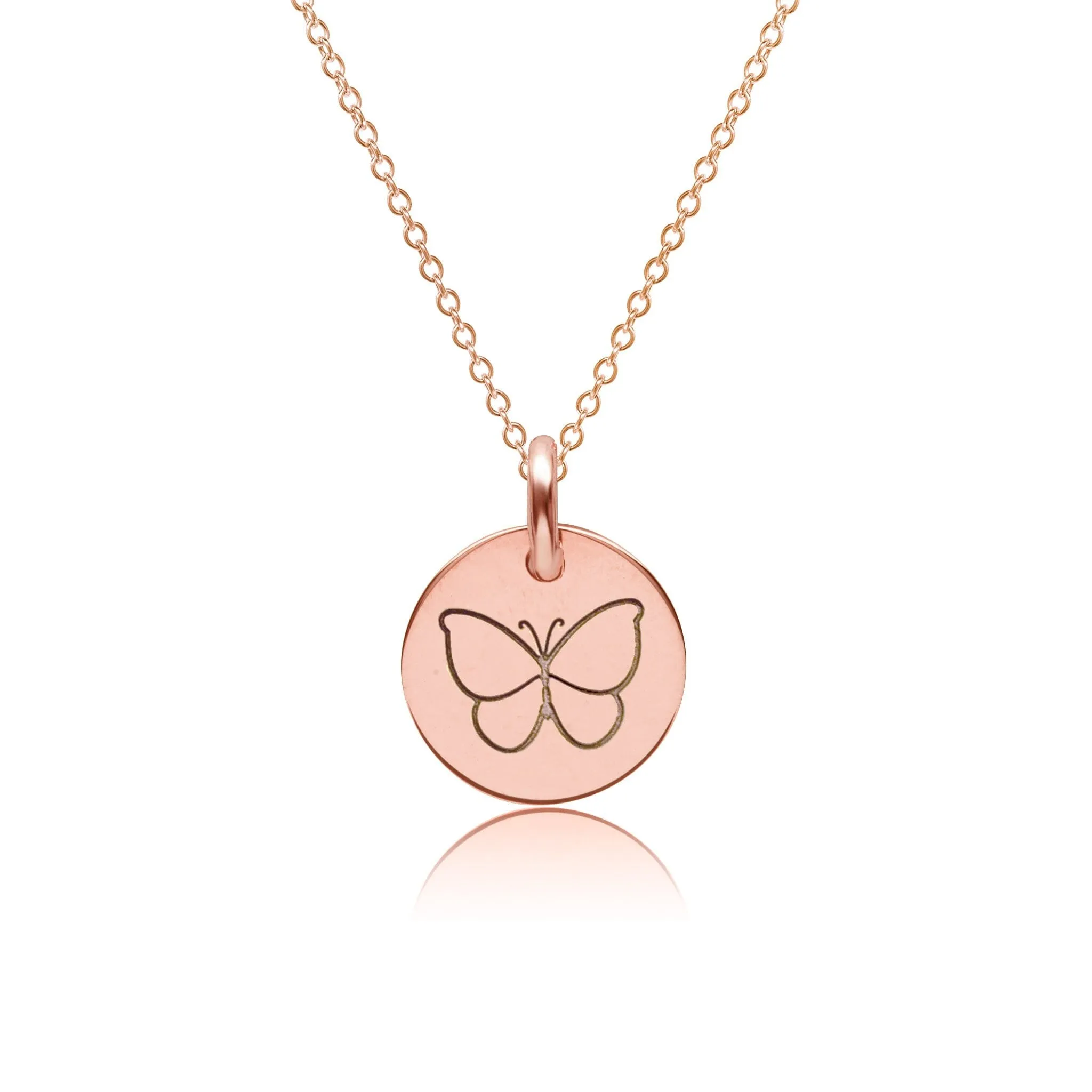 Engravable Butterfly Necklace sold by Tiny Tags product image thumbnail 5