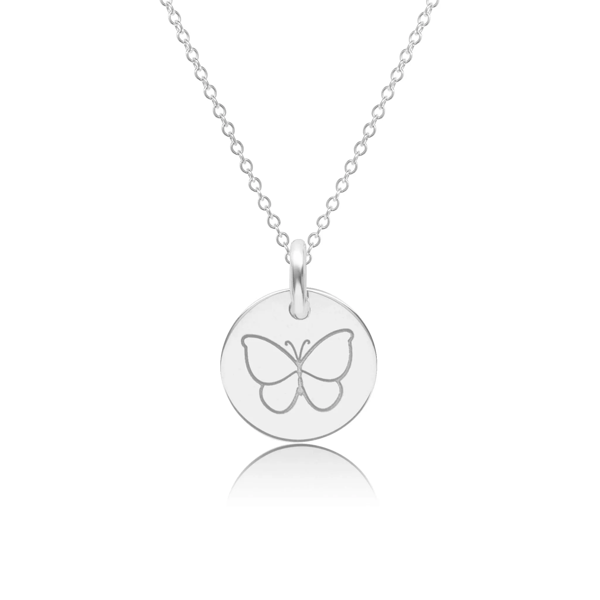 Engravable Butterfly Necklace sold by Tiny Tags product image thumbnail 2