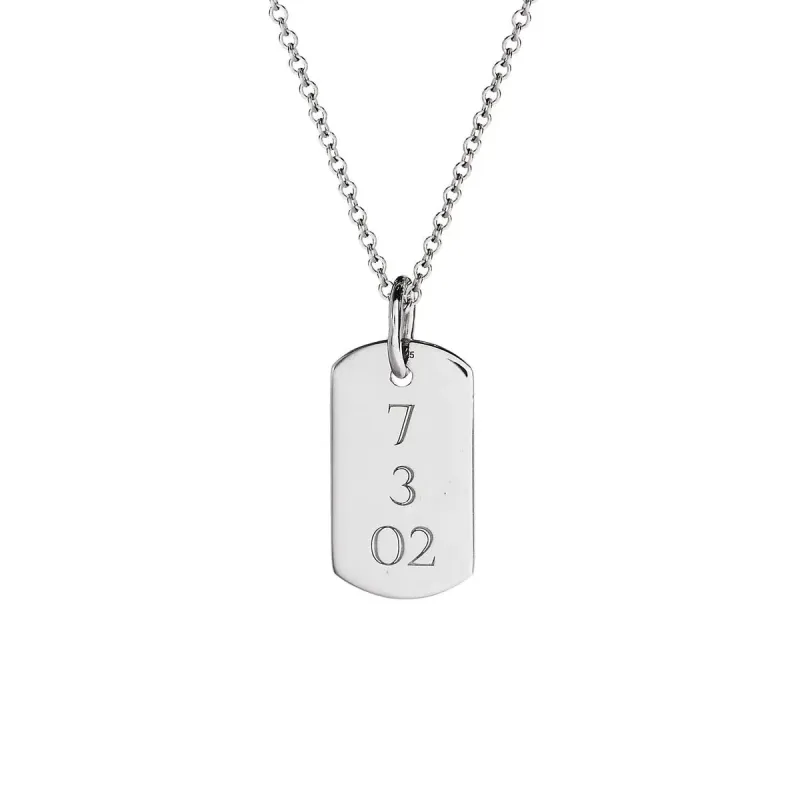 Rounded Mini Dog Tag Necklace sold by Tiny Tags