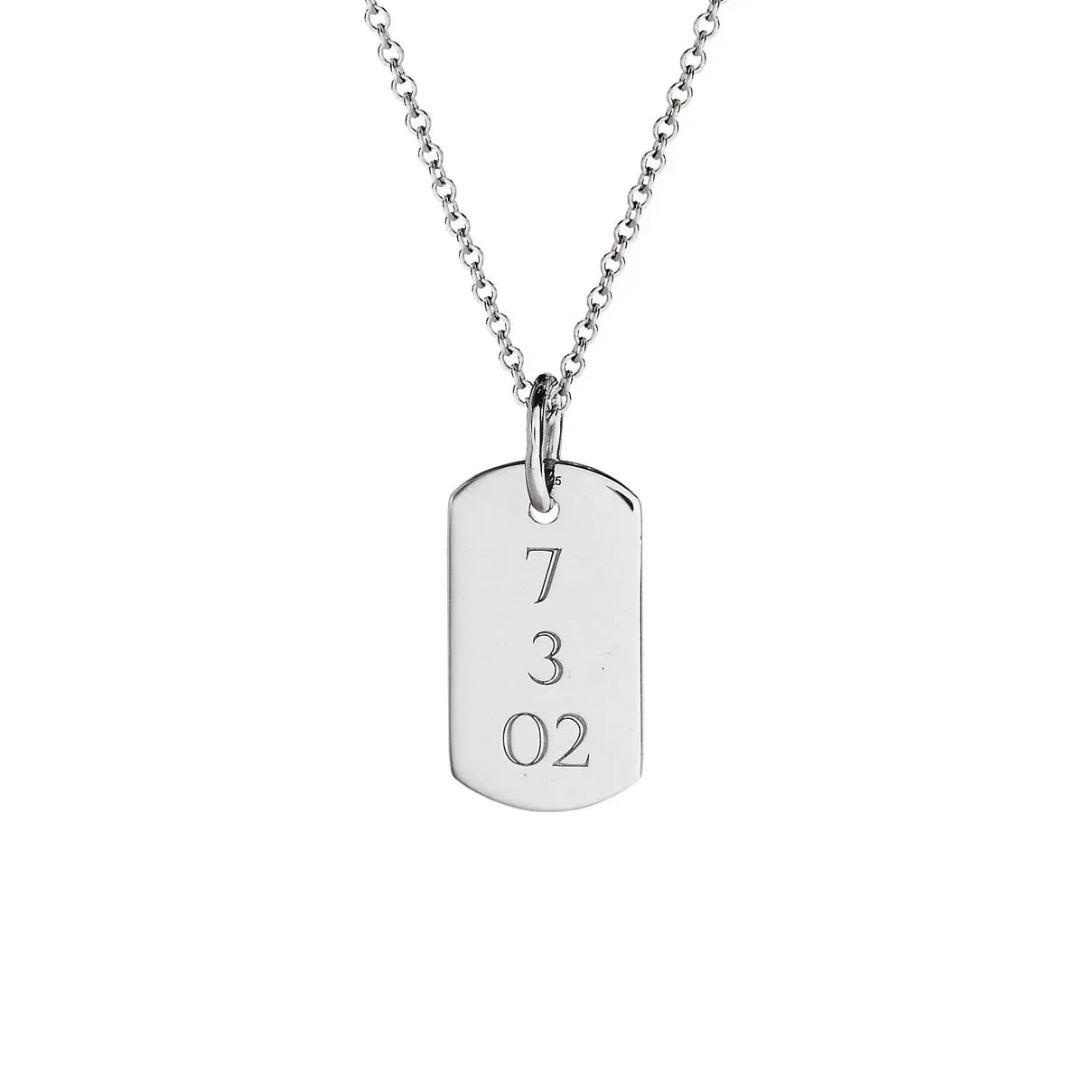 Rounded Mini Dog Tag Necklace sold by Tiny Tags