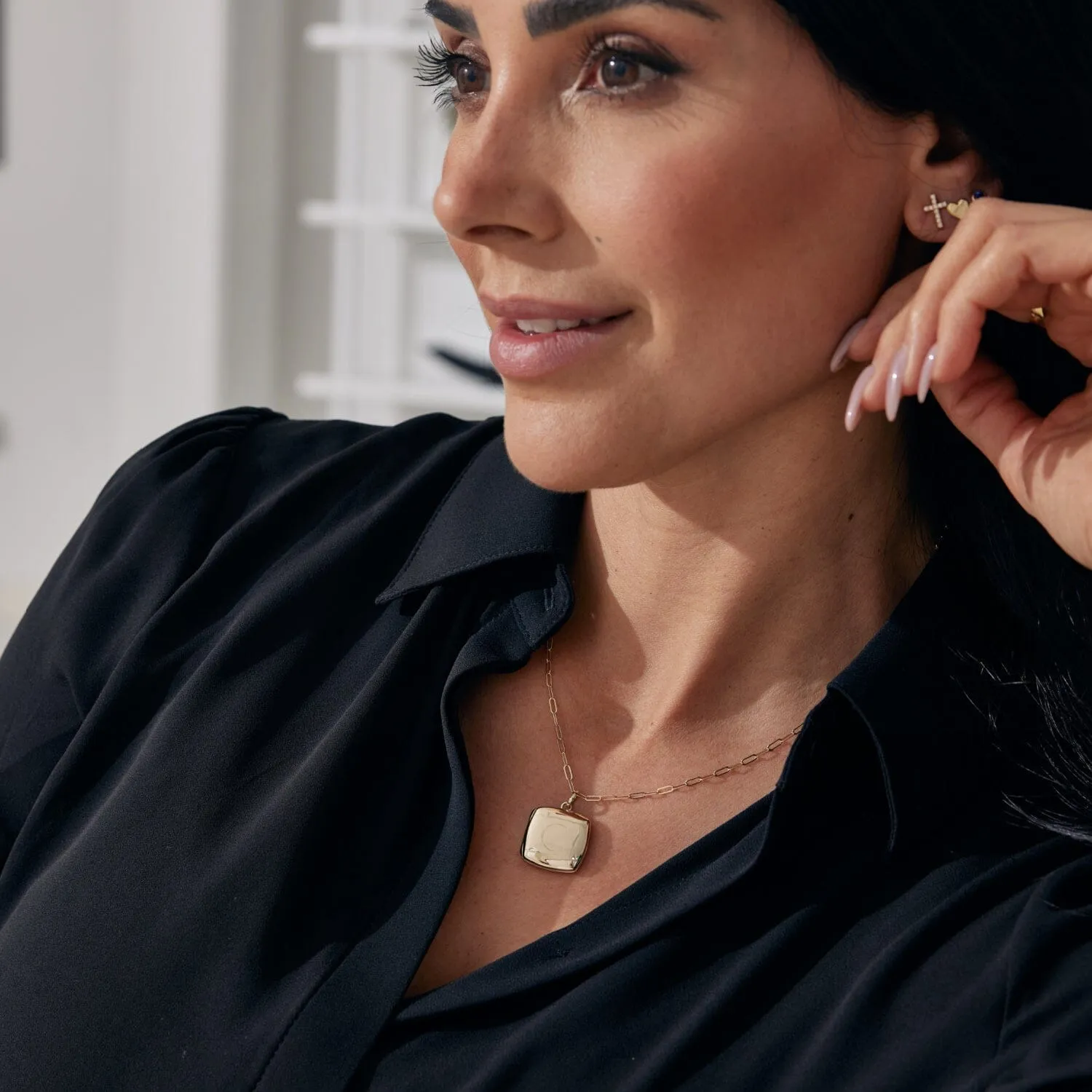 Square Locket Necklace sold by Tiny Tags product image thumbnail 4