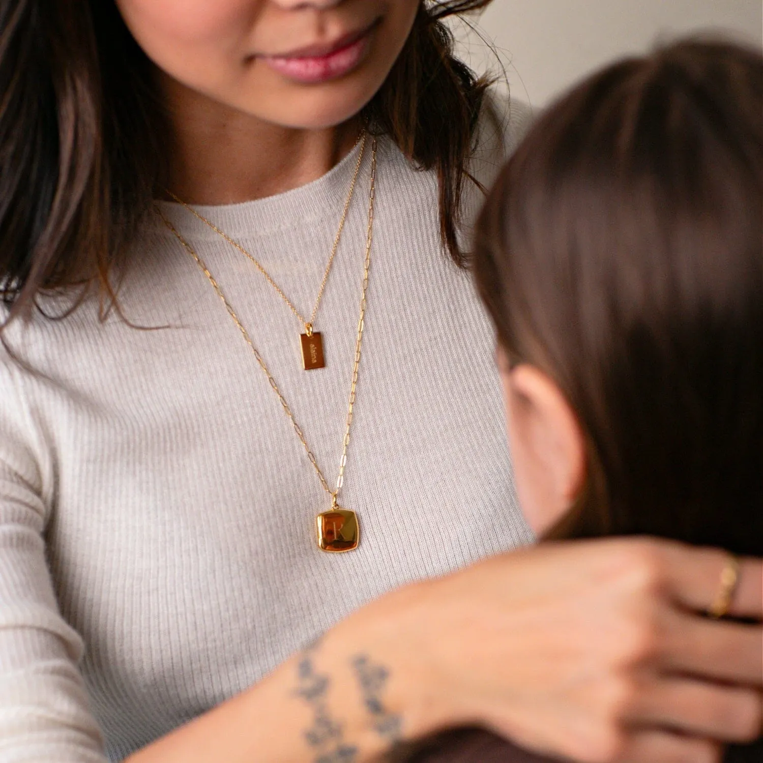 Square Locket Necklace sold by Tiny Tags product image thumbnail 2