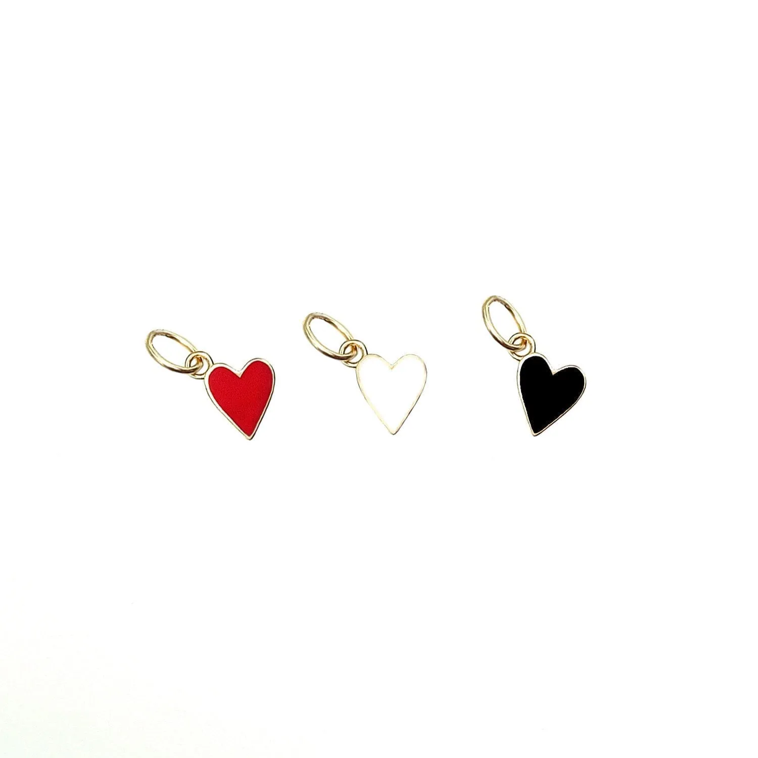 Solid Enamel Heart Charm sold by Tiny Tags