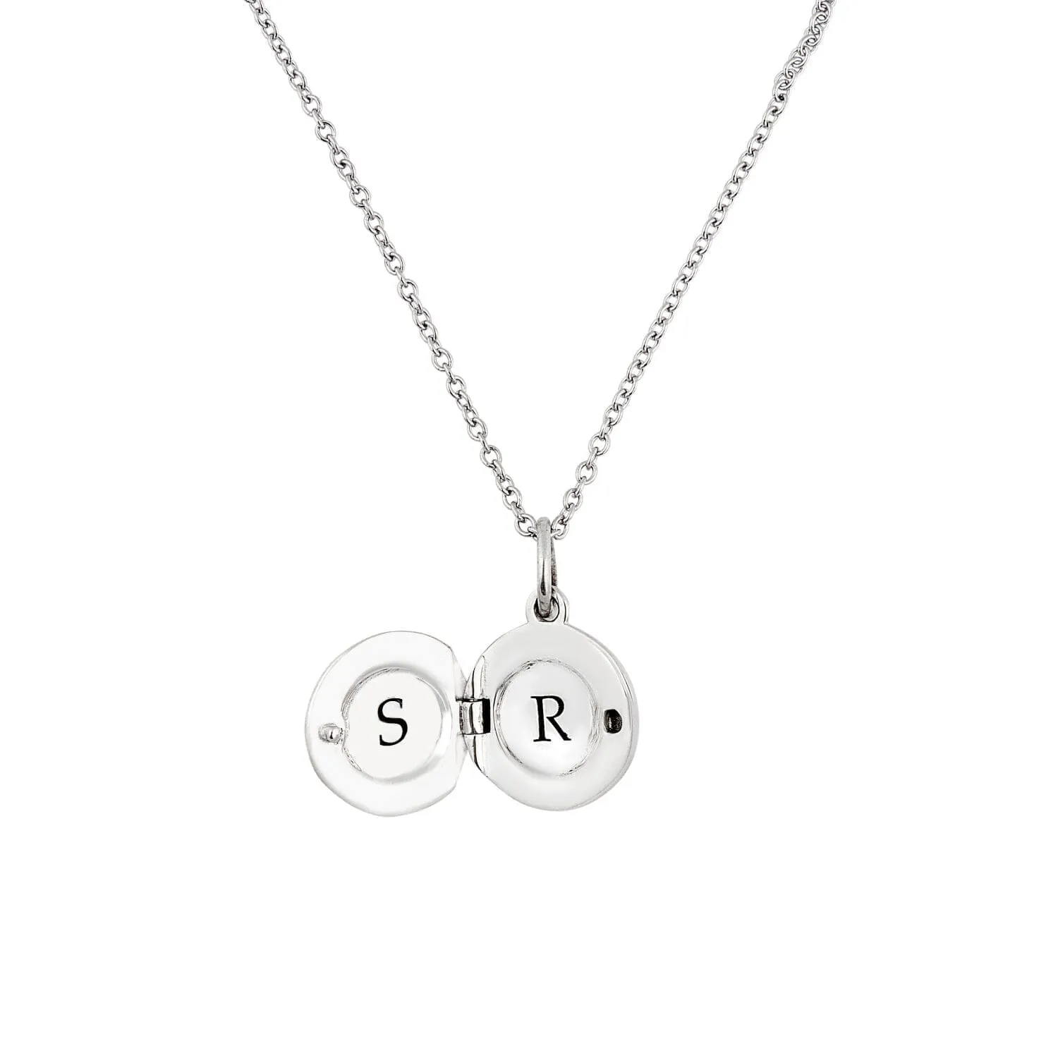 Round Mini Locket Necklace sold by Tiny Tags product image thumbnail 4