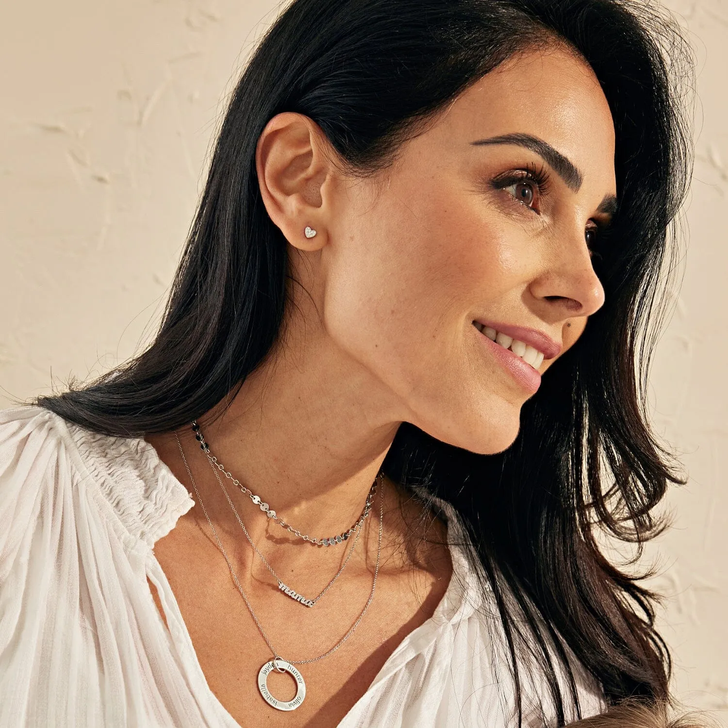 Pavé Script Mama Necklace sold by Tiny Tags product image thumbnail 5