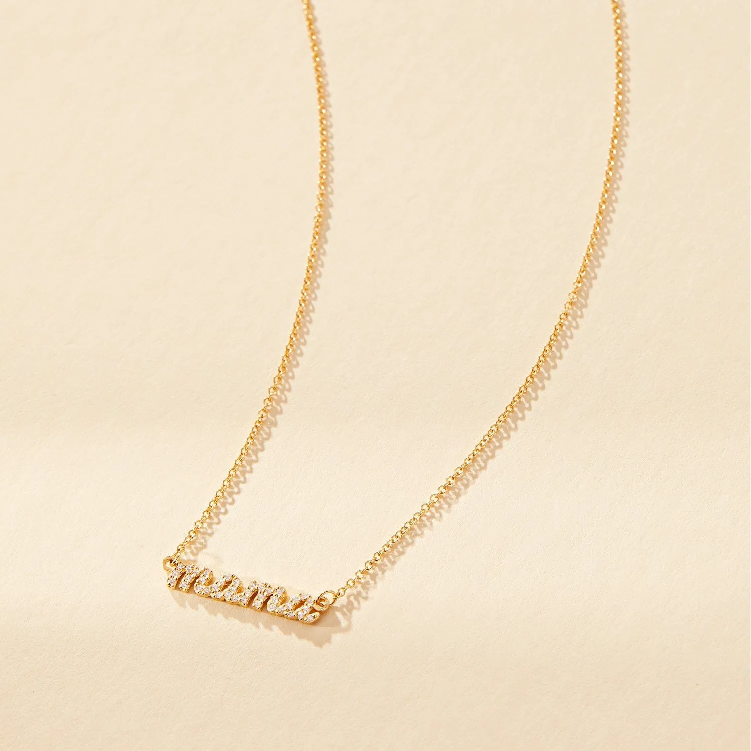 Pavé Script Mama Necklace sold by Tiny Tags product image thumbnail 3