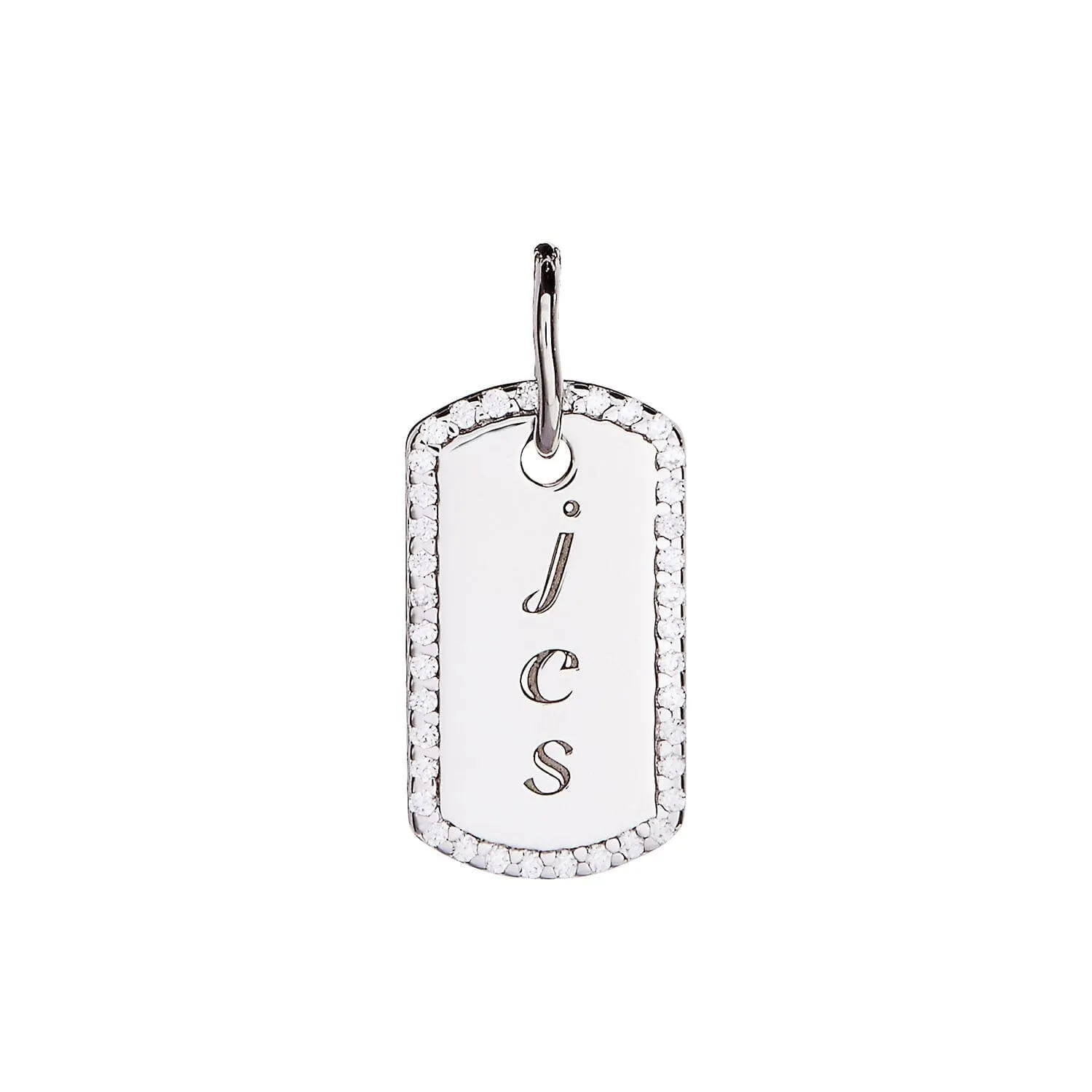 Pavé Small Dog Tag sold by Tiny Tags