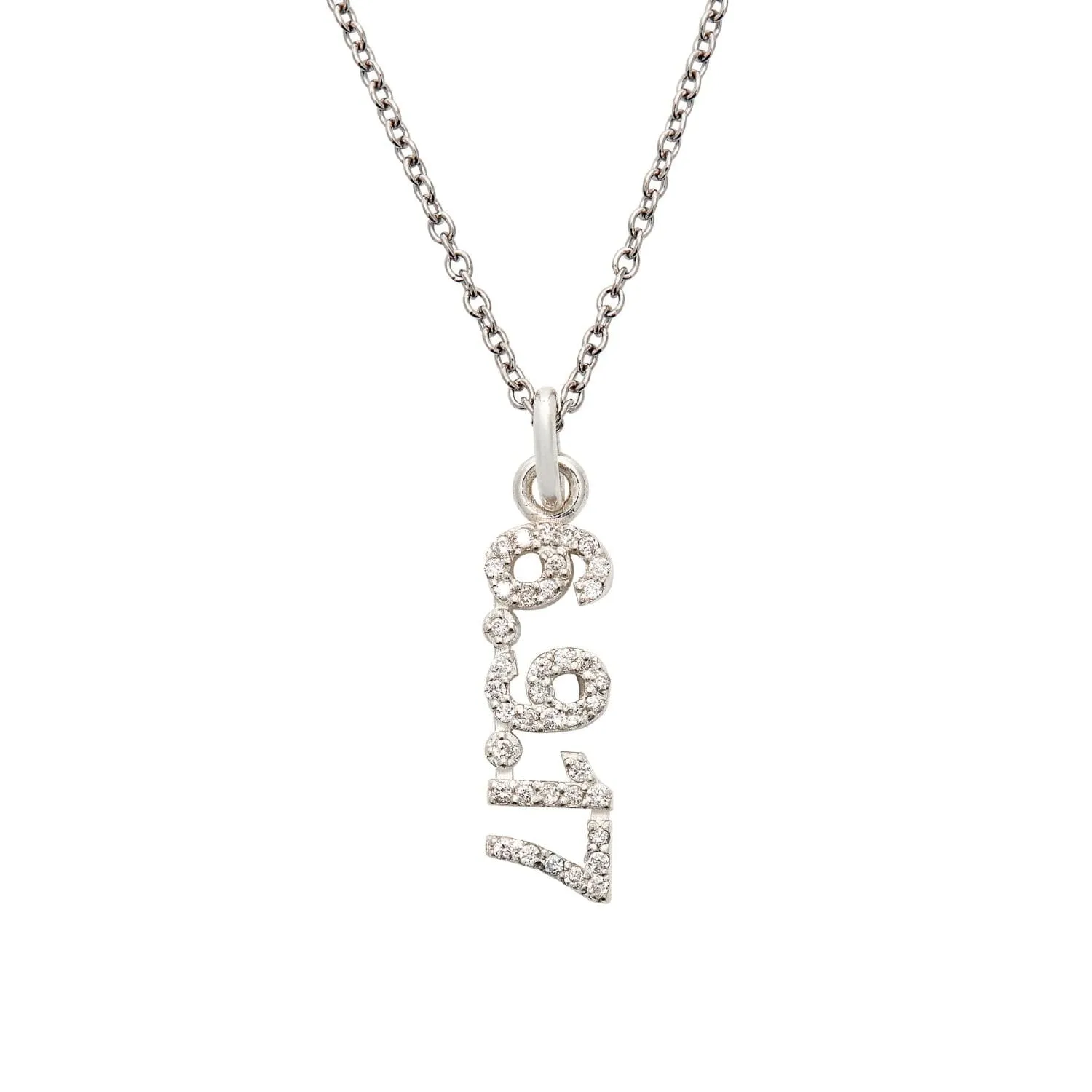 Pavé Vertical Date Necklace sold by Tiny Tags product image thumbnail 5