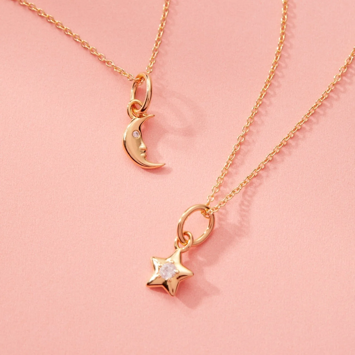 Moon Mini Charm Necklace sold by Tiny Tags product image thumbnail 5