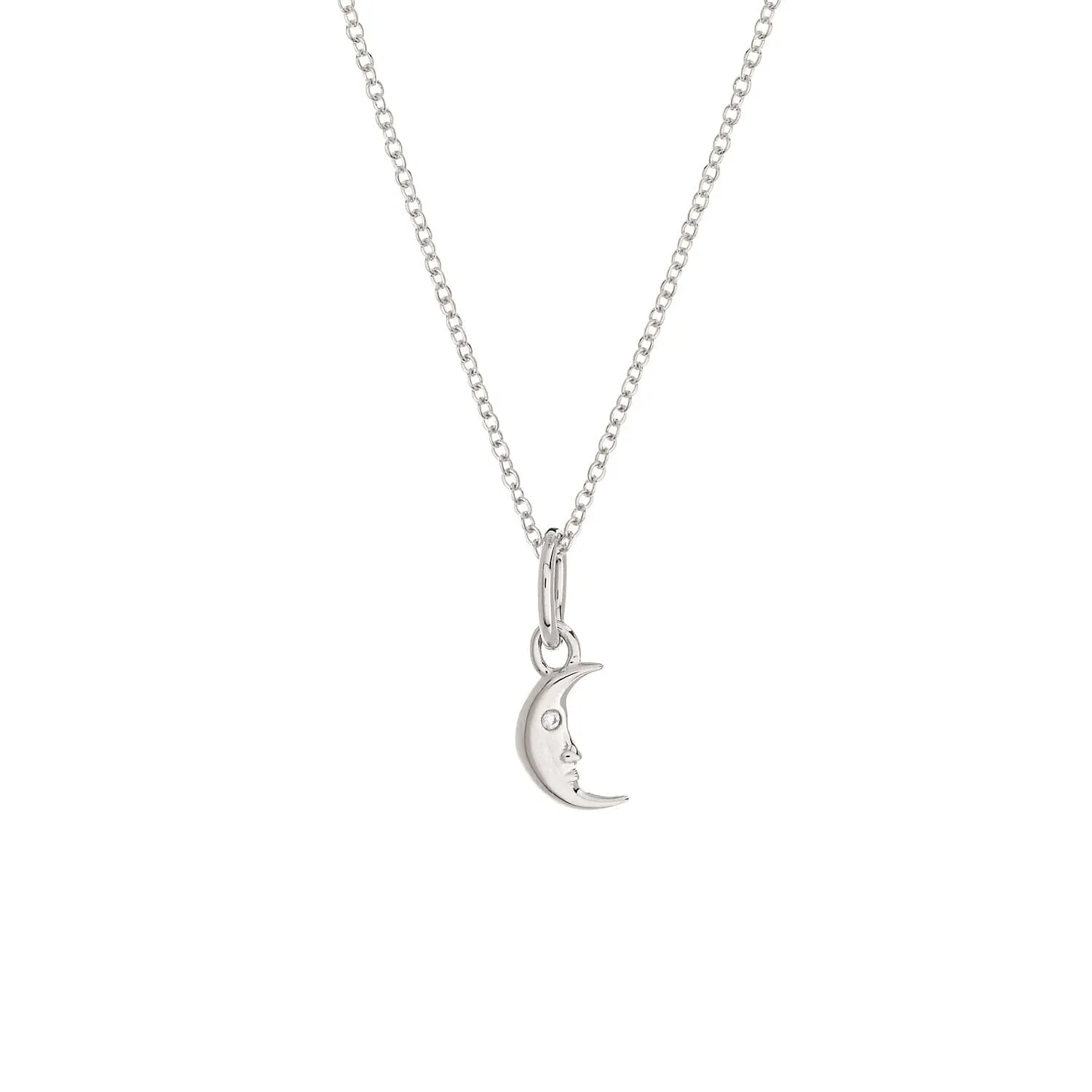 Moon Mini Charm Necklace sold by Tiny Tags product image thumbnail 2