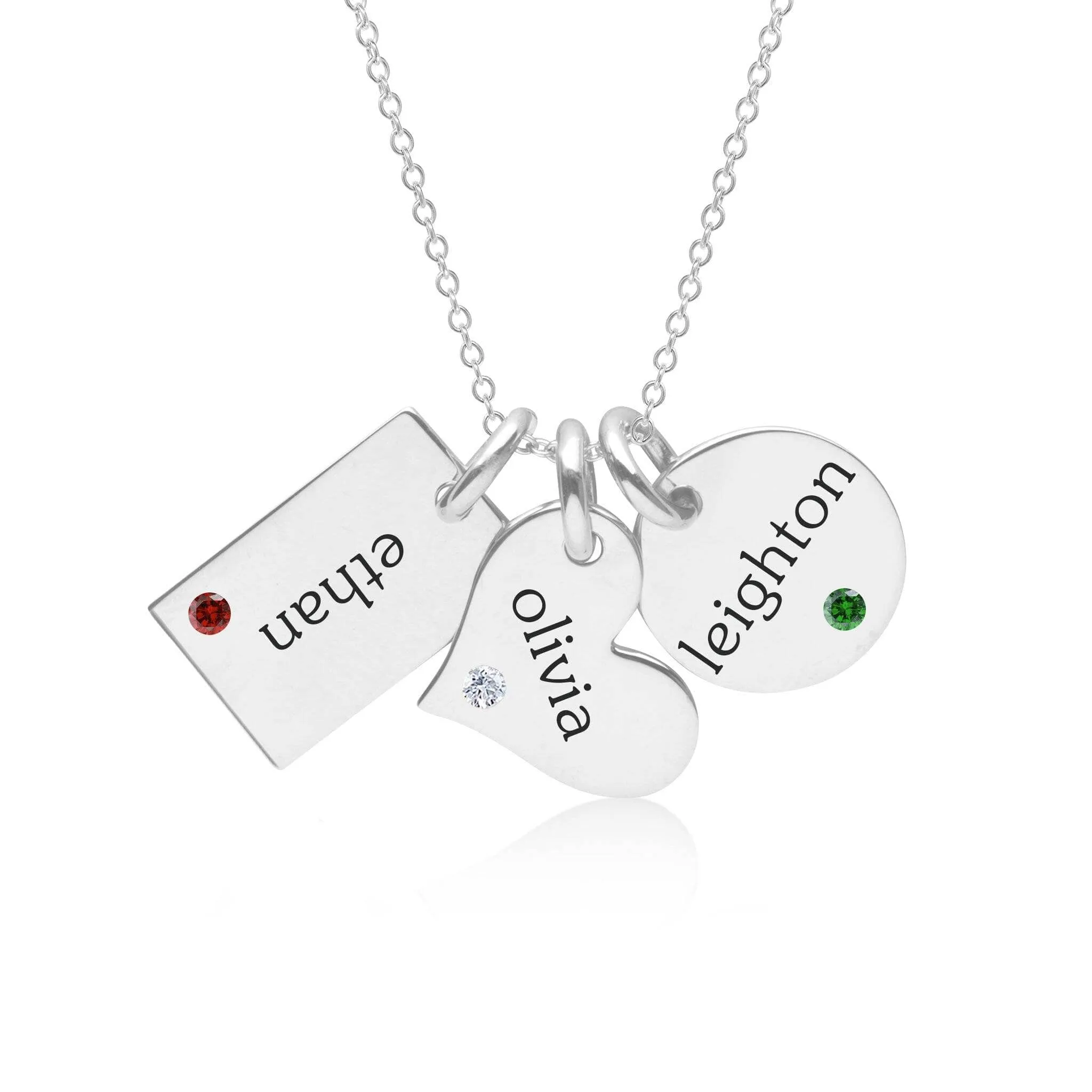 Family Necklace with Birthstones sold by Tiny Tags product image thumbnail 2