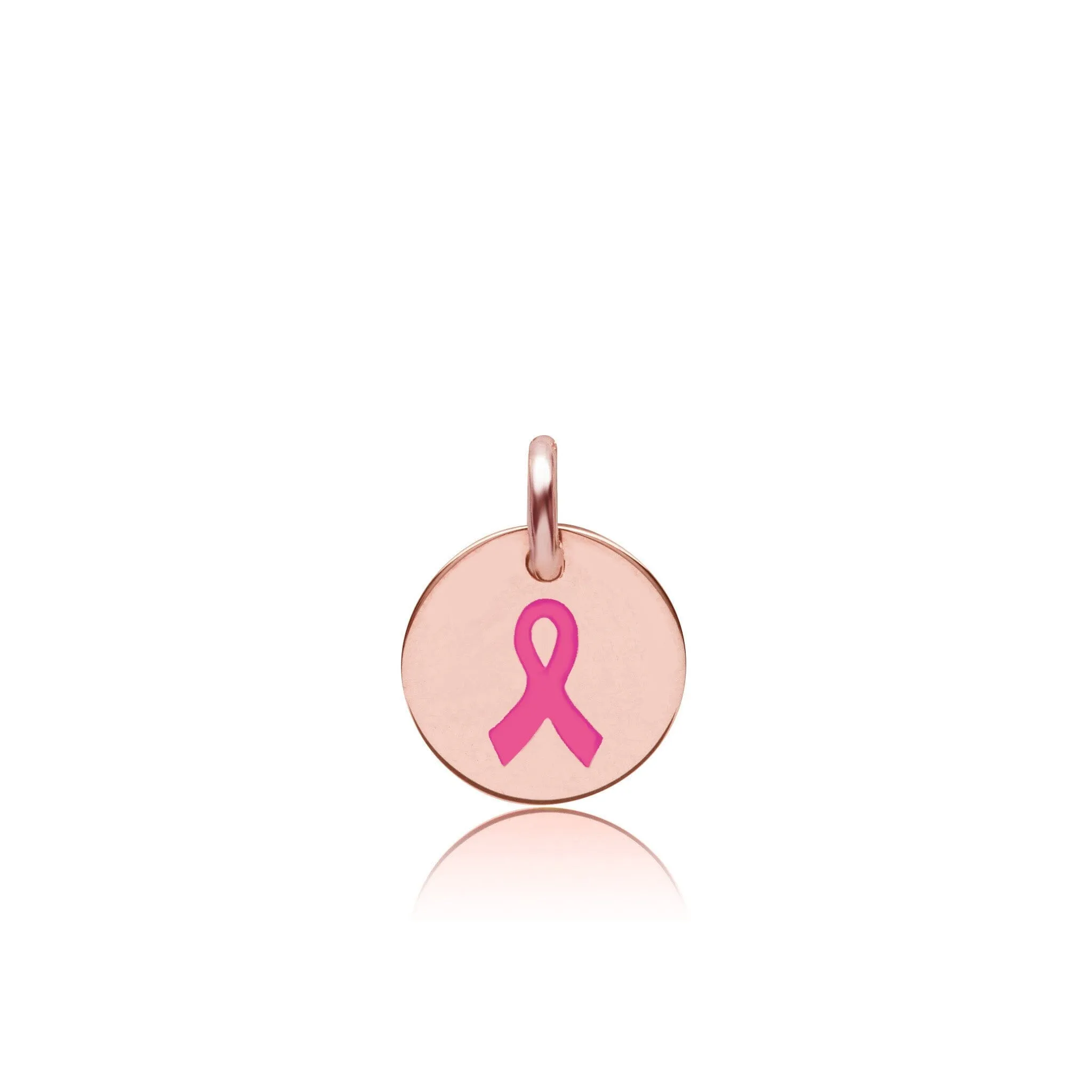 Engravable Breast Cancer Ribbon Circle Tag sold by Tiny Tags product image thumbnail 4