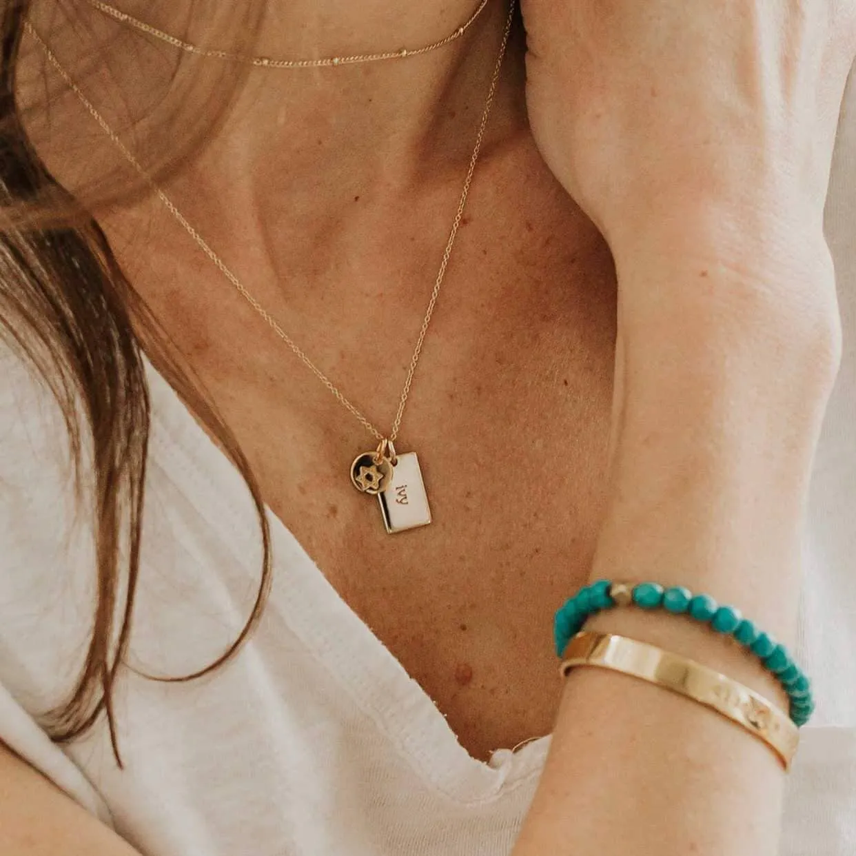 Engravable Star of David Circle Tag sold by Tiny Tags product image thumbnail 2