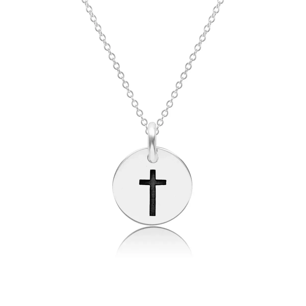Engravable Cross Necklace sold by Tiny Tags product image thumbnail 2