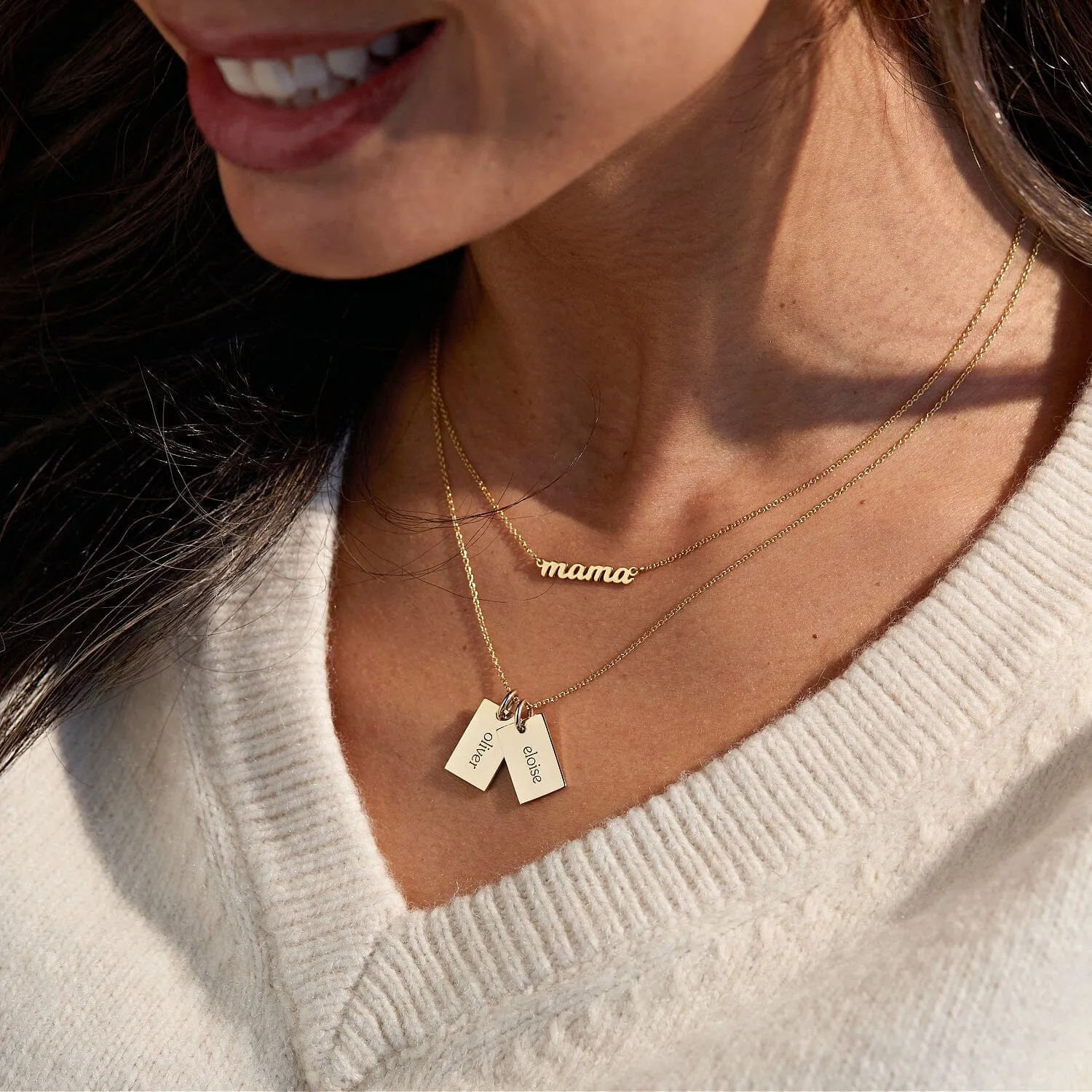 Mini Dog Tag Necklace - 3 Tags sold by Tiny Tags product image thumbnail 4