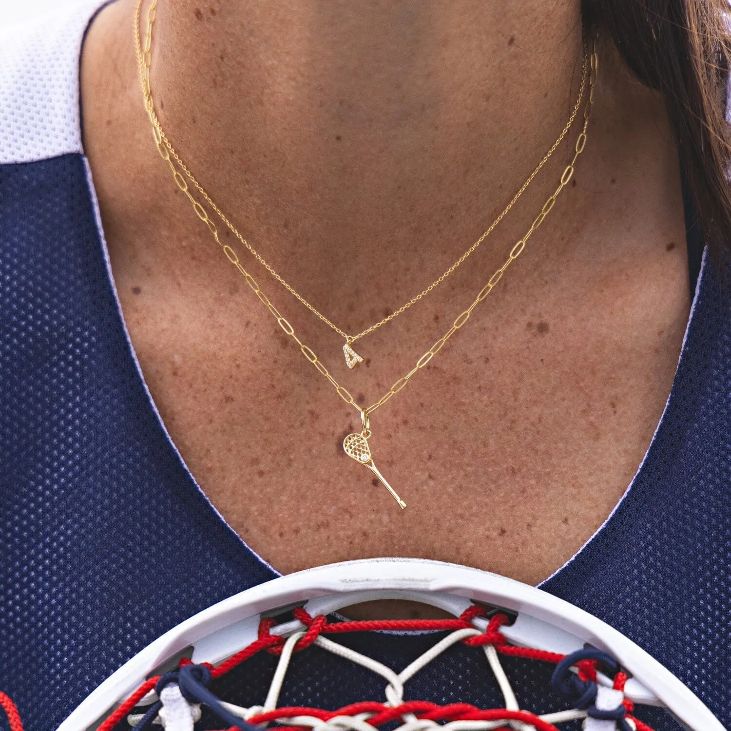 Pavé Number Charm Necklace sold by Tiny Tags product image thumbnail 4