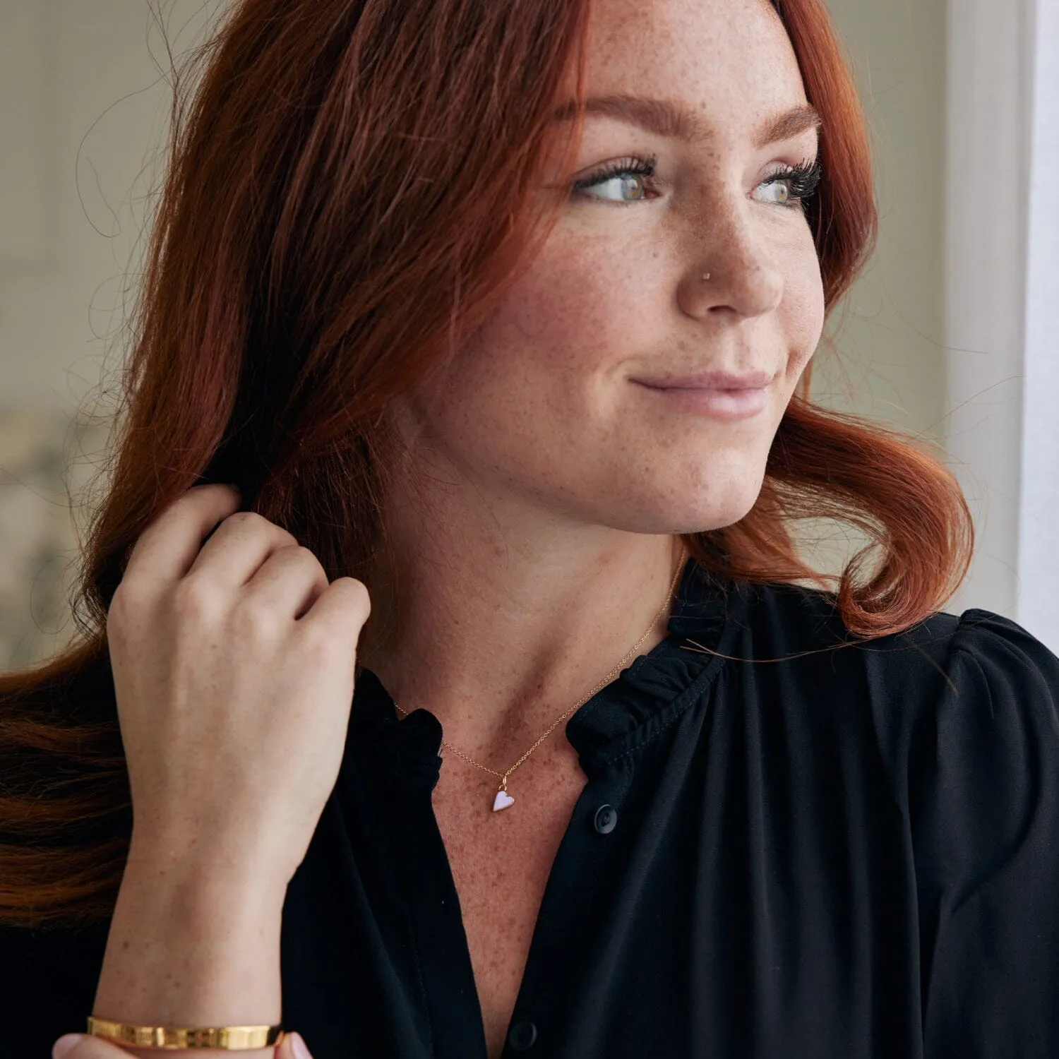 Solid Enamel Heart Necklace sold by Tiny Tags product image thumbnail 3