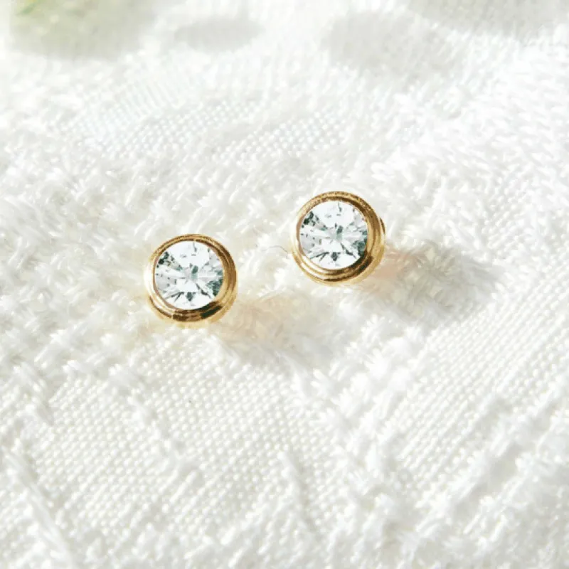 Birthstone Stud Earring made by Tiny Tags