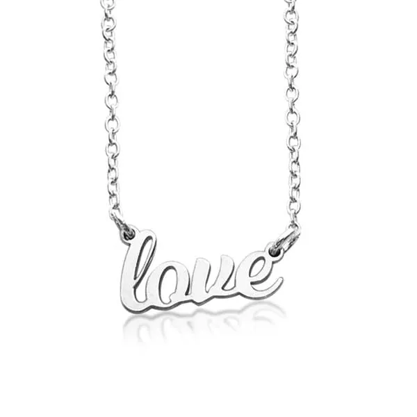 Script Love Nameplate Necklace sold by Tiny Tags product image thumbnail 4