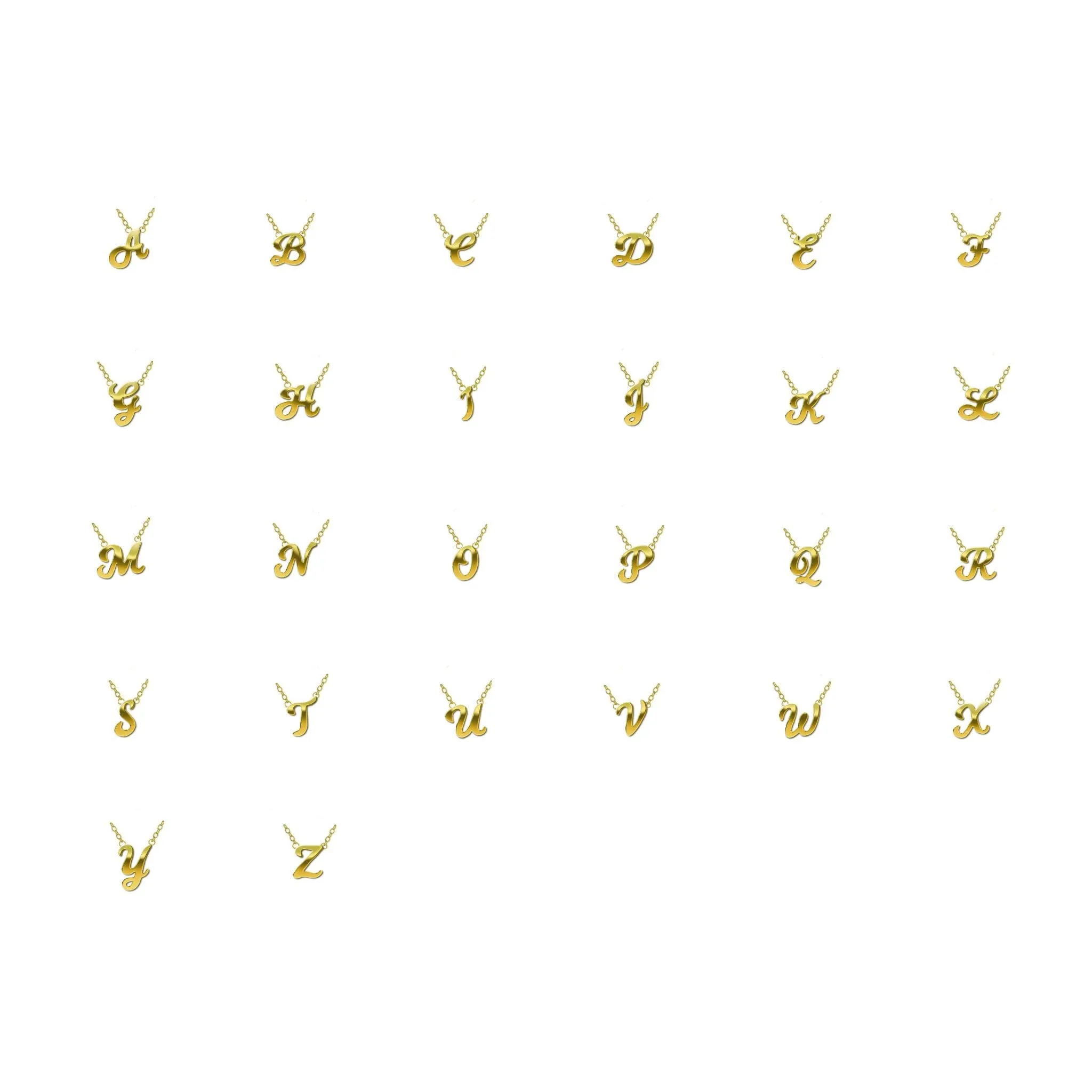 Script Initial Nameplate Necklace sold by Tiny Tags product image thumbnail 5