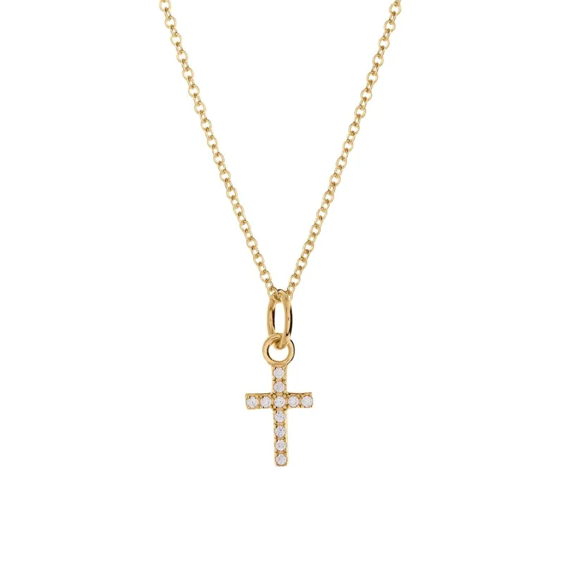 Pavé Cross Necklace sold by Tiny Tags