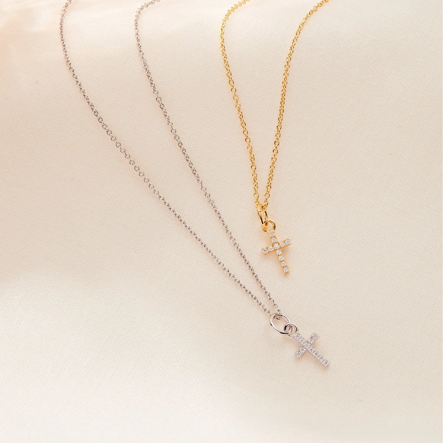 Pavé Cross Necklace sold by Tiny Tags product image thumbnail 3