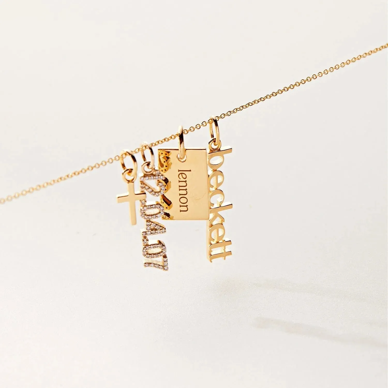 Pavé Vertical Date Necklace sold by Tiny Tags product image thumbnail 3